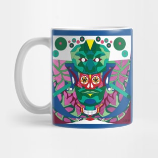 la reina roja, the red queen in jade totonac patterns ecopop Mug